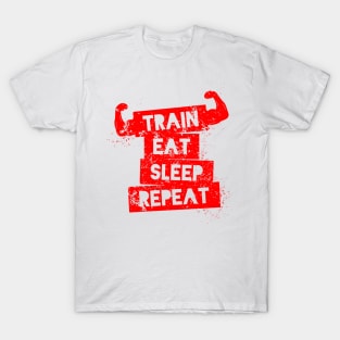 Train eat Sleep Repeat T-Shirt